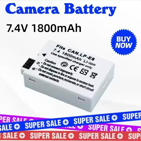 New Replacement Camera Battery LP-E8 7.4V 1800mAh for Canon EOS 550D 700D 600D 650D X7i X6i X5 X4 Re