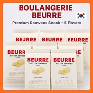 [Made in Korea] Boulangerie Beurre Premium Seaweed Snack 5 Flavors (9 Packs) – Crispy Korean Snack