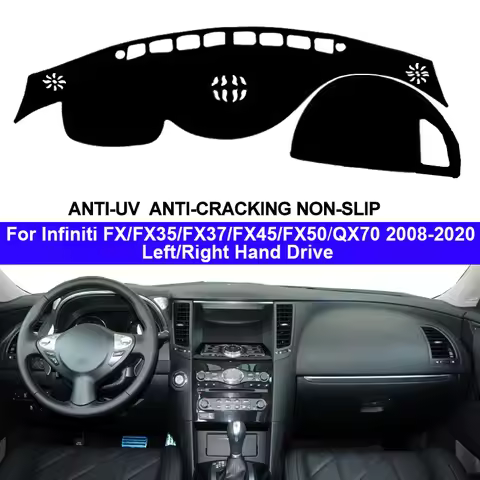 Car Auto Inner Dashboard Cover For Infiniti FX FX35 FX37 FX45 FX50 QX70 2008 - 2020 Console Protecto