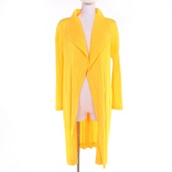 全新☆ 三宅一生 (Issey Miyake) 的PLEATS PLEASE PLEASE PP61-JA141 前開襟長袖開衫，黃色，3 碼，日本製造，正品，女款