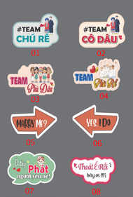 Combo 5-10 Bảng Hastag - Bảng Chụp Hình Cầm Tay Chụp Hình Đám Cưới Đám Hỏi Sinh Nhật Khai Trương Pa