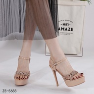 5-Inch High Heels 1.5 Inch Face Enhancement Diamond-Decorated Woven Z5-5688