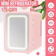6L Mini Fridge Mirror Cosmetics Refrigerator Fruit Ceverage Cooler Small Refrigerator Student Dormitory Fridge