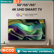 ทีวี 50 นิ้ว สมาร์ททีวี Smarttv 4K WiFi HDR+ Android 12.0 ทีวี 43 นิ้ว ทีวี 50 นิ้ว Smart TV โทรทัศน์ HDMI/VGA/DP รับประกัน 3 ปี