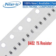 (100pcs) 0402 SMD Resistor 0.1R~910R 1% 1/16W 0R 0.2R 0.5R 1R 2.2R 4.7R 5.1R 47R 22R 33R 100R 330R 2