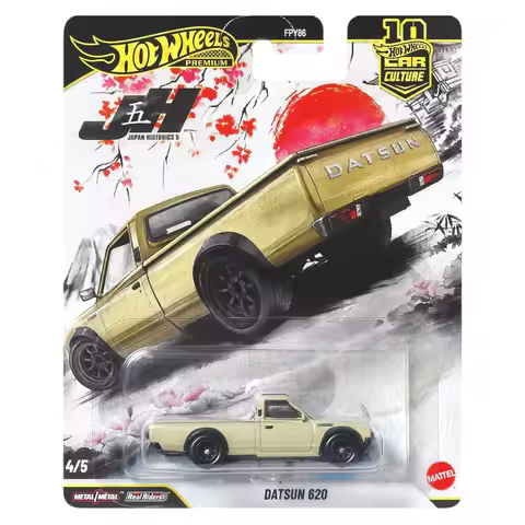 Original Hot Wheels Premium 1/64 Car Culture Japan Historics 5 DUTSUN 620 Metal Rubber Tire Iron Hot