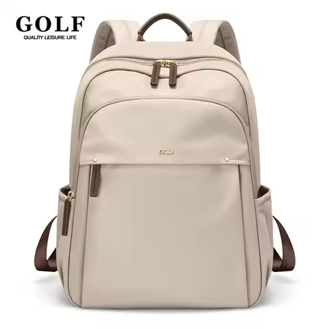 GOLF Laptop Backpack 15 inch Women Backpacks Bags Elegnat Nylon Waterproof Back Pack with Secret Poc