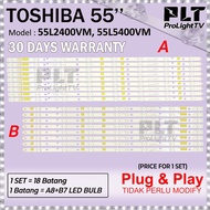 TOSHIBA 55 Inch 55L2400VM / 55L5400VM LED Backlight TV / Lampu TV