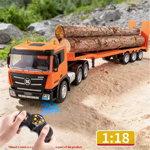 Huina 1:18 RC Truck Model 9CH Alloy Engineer Vehicle 2.4G Remote Control Car Radio Controlled Flatbe