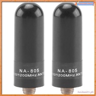[Q H B W] 2X NA-805 SMA Female Dual Band Short Nagoya Antenna for Kenwood  UV-5R GT-3 Walkie Talkie