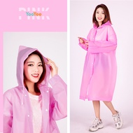 Yooyee Jas Hujan EVA Original Tebal Poncho Warna Polos Model Korea / Jas Hujan Plastik EVA raincoat 