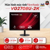ViewSonic VG2708U QHD 27 inch 75Hz 4ms USB C Monitor | Genuine 3 years