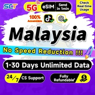Wefly Malaysia eSIM 5G 1-30 Days 500MB-10GB Unlimited Data eSIM Malaysia eSIM Card Maxis Celcom Digi