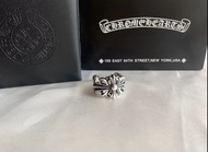 Chrome Hearts 雙十字花Floral 開口戒指 男 銀色