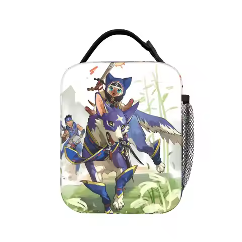 Monster Hunter Rise Insulated Lunch Bag Cooler Bag Reusable,Meal Container Game Risemonster Tote Lun