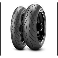 ยางนอก PIRELLI ลาย Diablo Rosso3 ขอบ17 แบบไม่ใช้ยางใน TL เลือกขนาดได้ 120/70-17 190/55-17 190/50-17 180/60-17 160/60-17