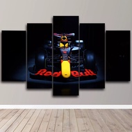 กรอบ80 "แข่งรถฟอร์มูลาหนึ่ง F1 Redbull รถ5ชิ้นศิลปะบนผืนผ้าใบสำหรับติดกำแพงบ้านพิมพ์