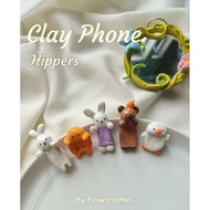 Phone Hippers, Cute phone Hippers, Clay hippers phone, Handmade Hippers - Open custom