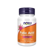 NOW Folic Acid 800 mcg with Vitamin B-12 Tablets