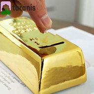 TARANIS Piggy Bank Bullion Prop Plastic Gold Bullion Bar Simulation Gold Brick Decorative Coin Case