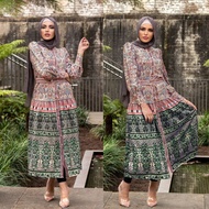 Women Printed Dress Abaya Lace Jubah Muslimah Baju Raya 2024 Kosong Murahmurah Jubah Dress  Jubah Baru Sedondon Ibu Anak Baju Budak Moden
