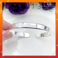 💥PROMO💥#BGC1151 Pure Silver 999 Personalised Engraved Cuff Bangle - Adjustable Bangle - Custom Name 