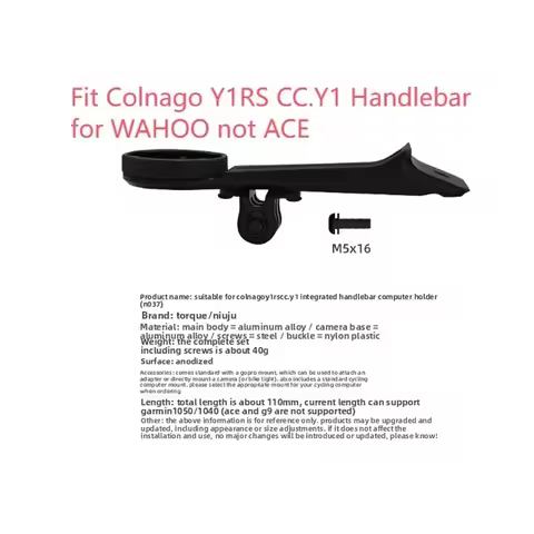 CNC Aluminium Bike Computer Mount for Colnago Y1RS CC.Y1 Integrated Handlebar for GOPRO Garmin Wahoo
