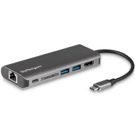 StarTech.com USB C Multiport Adapter - Portable USB Type-C Travel Dock 4K HDMI, USB 3.0 Hub, SD, PD