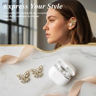 [JTS] DIY Butterfly Zircon Earphone Clip Sparkly Personalized Headphone Accessory for Earbud Decorat