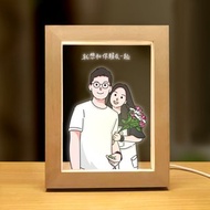 【客製】似顏繪 小夜燈 相框
