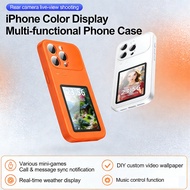DIY CASE NFC Phone Case Smart Screen Phone Case For iPhone 15 14 13 Pro Max DIY Video Wallpaper Call