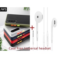 Sam sung A01 AO1 CORE A11 A21S A31 A51 A71 Shockproof matte phone case Free universal headset