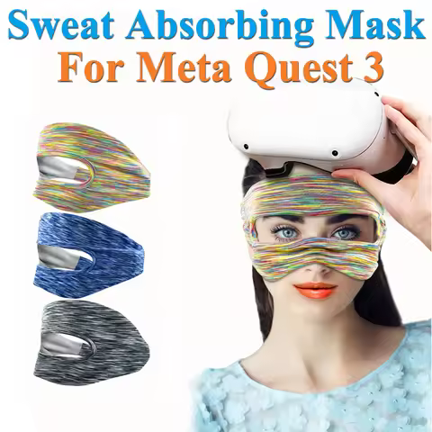 For Meta Oculus Quest 2 Accessories VR Eye Mask Cover Breathable Sweat Band Virtual Reality Headset 