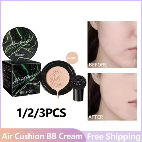 Mushroom Head Air Cushion BB Cream Deeply Moisturizes Face Covers Facial Imperfections & Acnes Water