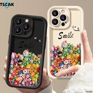 Cute Smile Cartoon Push Dolls Doodle Colorful Flowers Phone Case For OPPO A3S A5 AX5 A5S AX5S A7 AX7 A12e A12S A12 Soft Angel Eyes Shockproof Cover