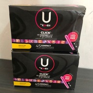 U by Kotex Click Compact Tampon 衛生棉條 45條 各款 ( Regular / Super )