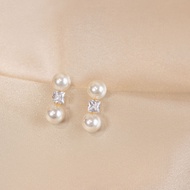 [ZANZAN ZANZAN] Pearl Rhinestone Arrangement Earrings [EK34AL002]