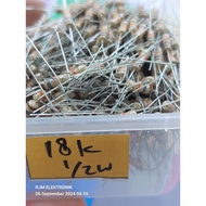 10 pcs resistors 1/2 watt 18k