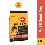 PEDIGREE PRO High Protein Dog Food - Dog Dry Food (1-Pack), 2.7kg. Dog Food for Mini and Small Breed
