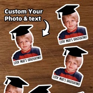 1~100pcs Custom Facial Stickers In Multiple Sizes,Customized Photo Stickers, Graduate Stickers,Water