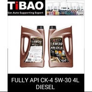 (TIBAO) ENGINE OIL BROWN SAE 5W-30 CK-4 PULLY DIESEL (4 LITTER) READY STOCK KL