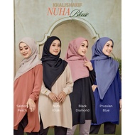 NUHA BLOUSE (PREMIUM CEY CREPE) DAN HASYA BATWING (RIBBED COTTON SPANDEX)