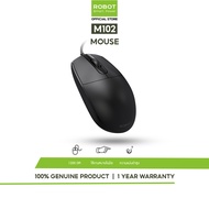 ROBOT เมาส์มีสาย รุ่น M102 Mouse แม่นยำ และ เคลื่อนไหวได้รวดเร็ว 2.4GHz Optical 1000 DPI ค่า DPI สูง