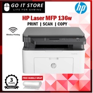 HP Laser MFP 136w All in One Mono Printer (4ZB86A) - Print, Scan, Copy, Wireless
