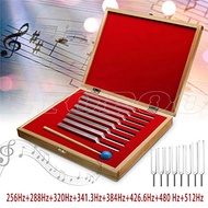 New 8Pcs/Set Aluminum Medical Tuning Fork Healing Sound Vibration Therapy 256Hz+288Hz+320Hz+341Hz+38