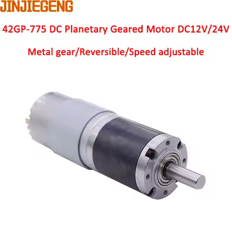 12V 24VDC Low Speed Long Life Super Powerful Torque 42mm Metal Planetary Gearbox Gears 775 Motor Pla