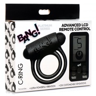 Bang! 25X Vibrating Rechargeable Silicone Cock Ring with Remote Control