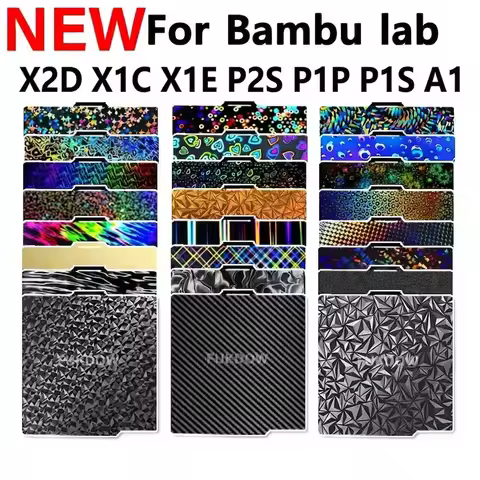 PEO PET Smooth Build Plate for Bambu Lab X1C X2 X1E P1P P2S A1 Spring Steel Sheet Flexible Bed Plate