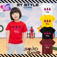 SQ Game Kids t shirt 100% cotton/baju budak squid game 003