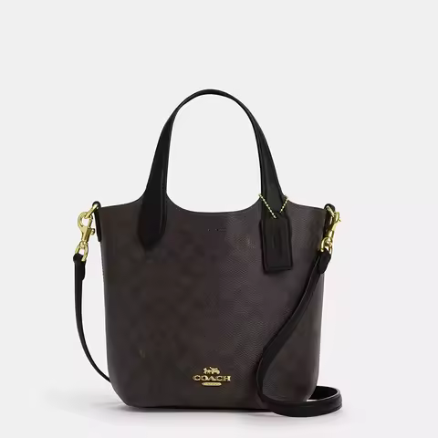 Coach Hanna Bucket Bag In Signature Canvas Crossbody Bags For Women Ladies Handbag Casual Purses